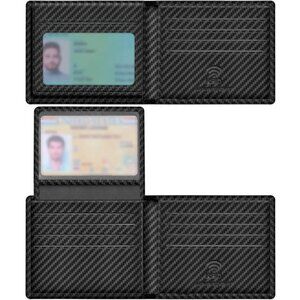 Genuine Leather Wallet for Men with Gift Box - Carbon Black